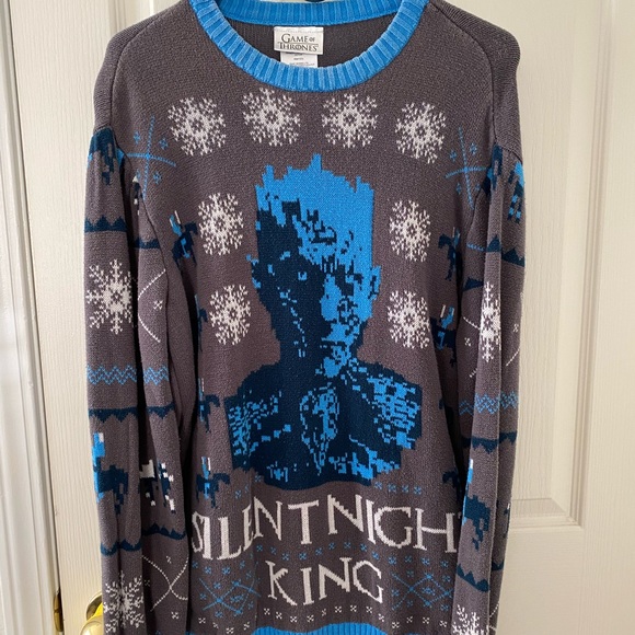 Game of Thrones Holiday Ugly Knit Sweater Night King Size M - Picture 1 of 4